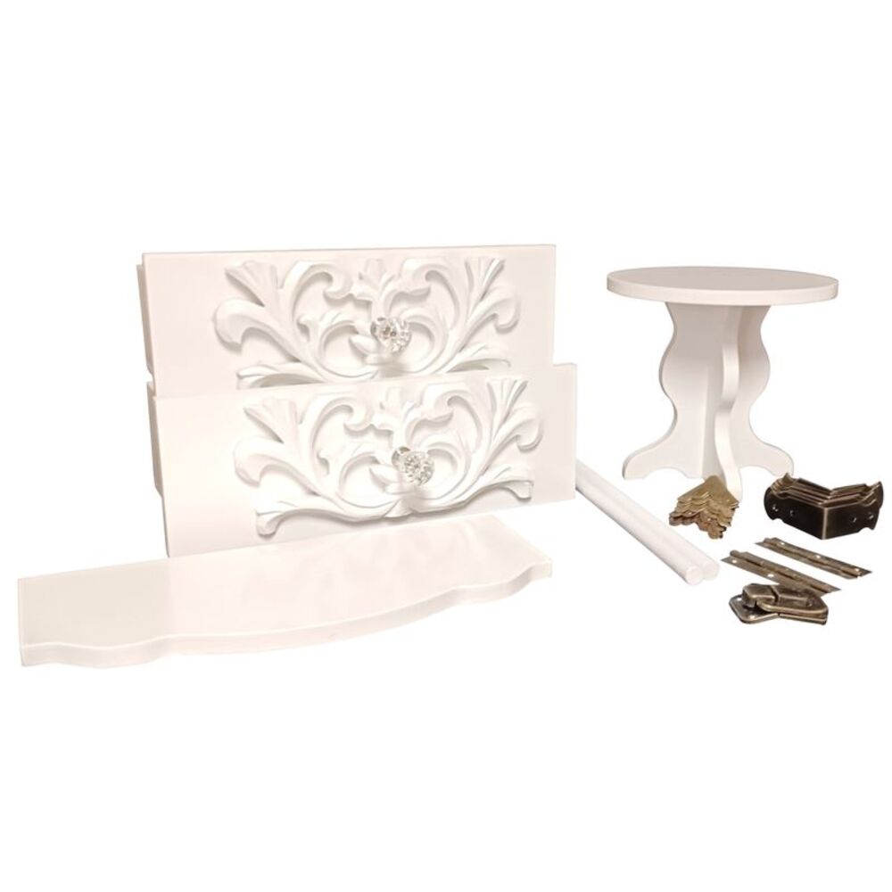 DIY Doll Wardrobe Vanity Trunk Accessory Set for 18 Inch Dolls